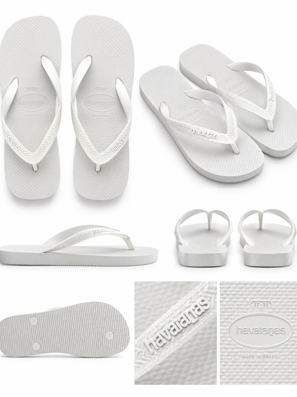 Havaianas White Slim Flip Flops for Men